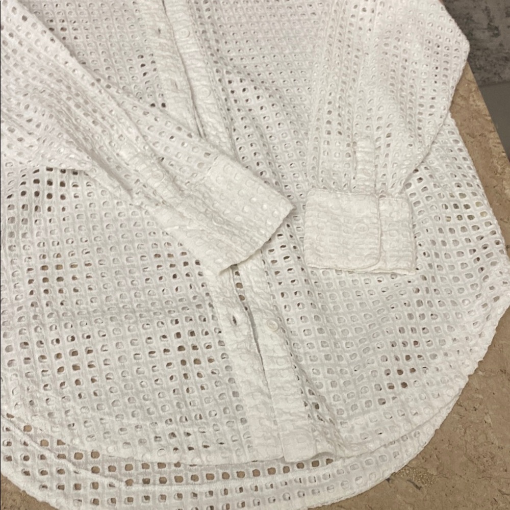 Steve Madden White Textured Top.sz Small. NWOT - Picture 4 of 5